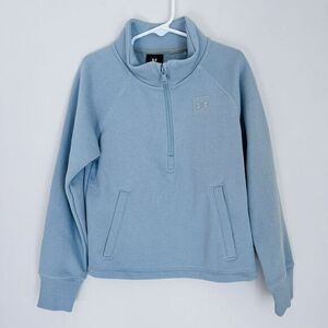 NWT Girl's Blue Under Armour Terry Funnel Neck Size Small Long Sleeve‎ Pullover